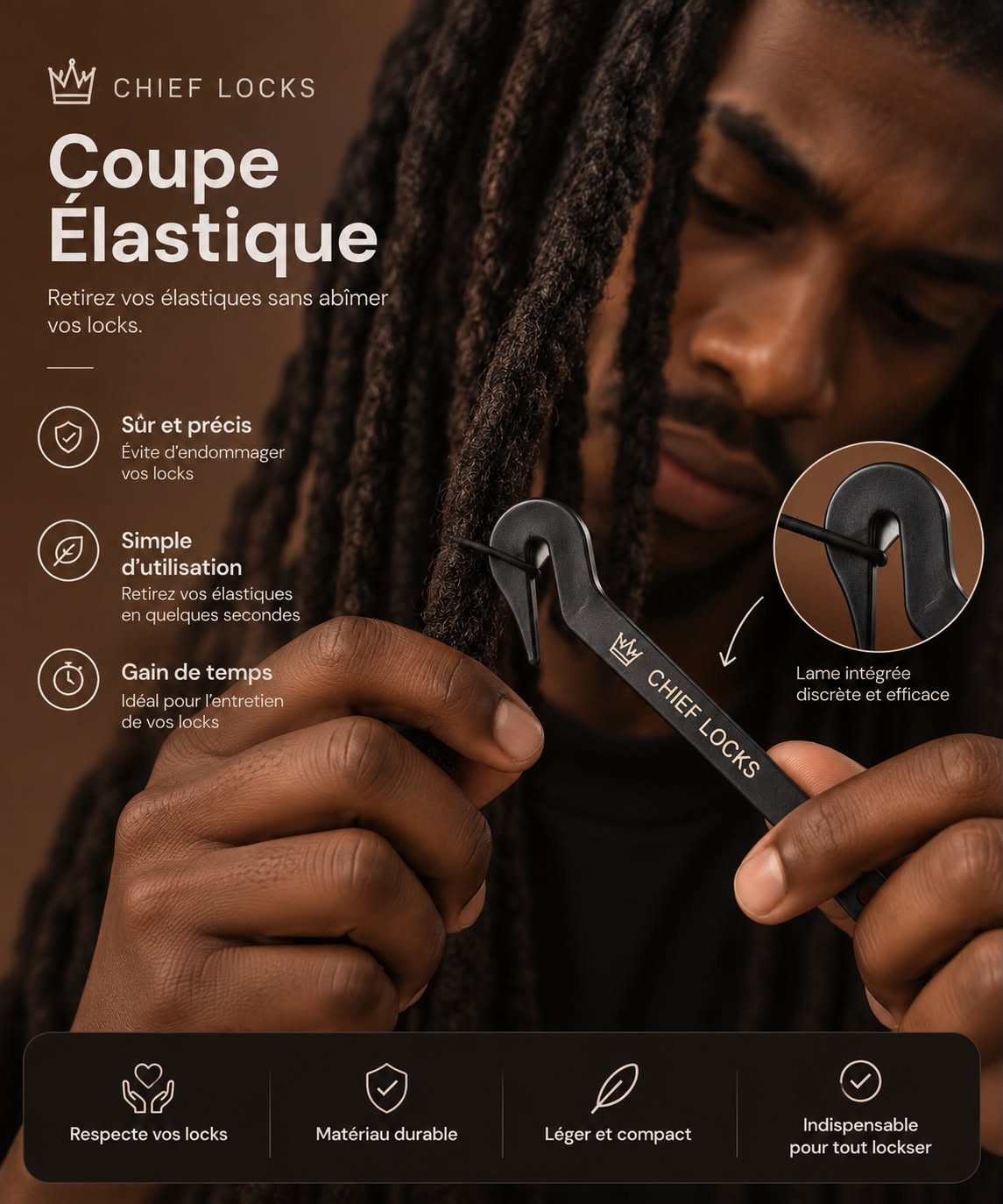 Coupe-élastiques pour locks et tresses – photo 2